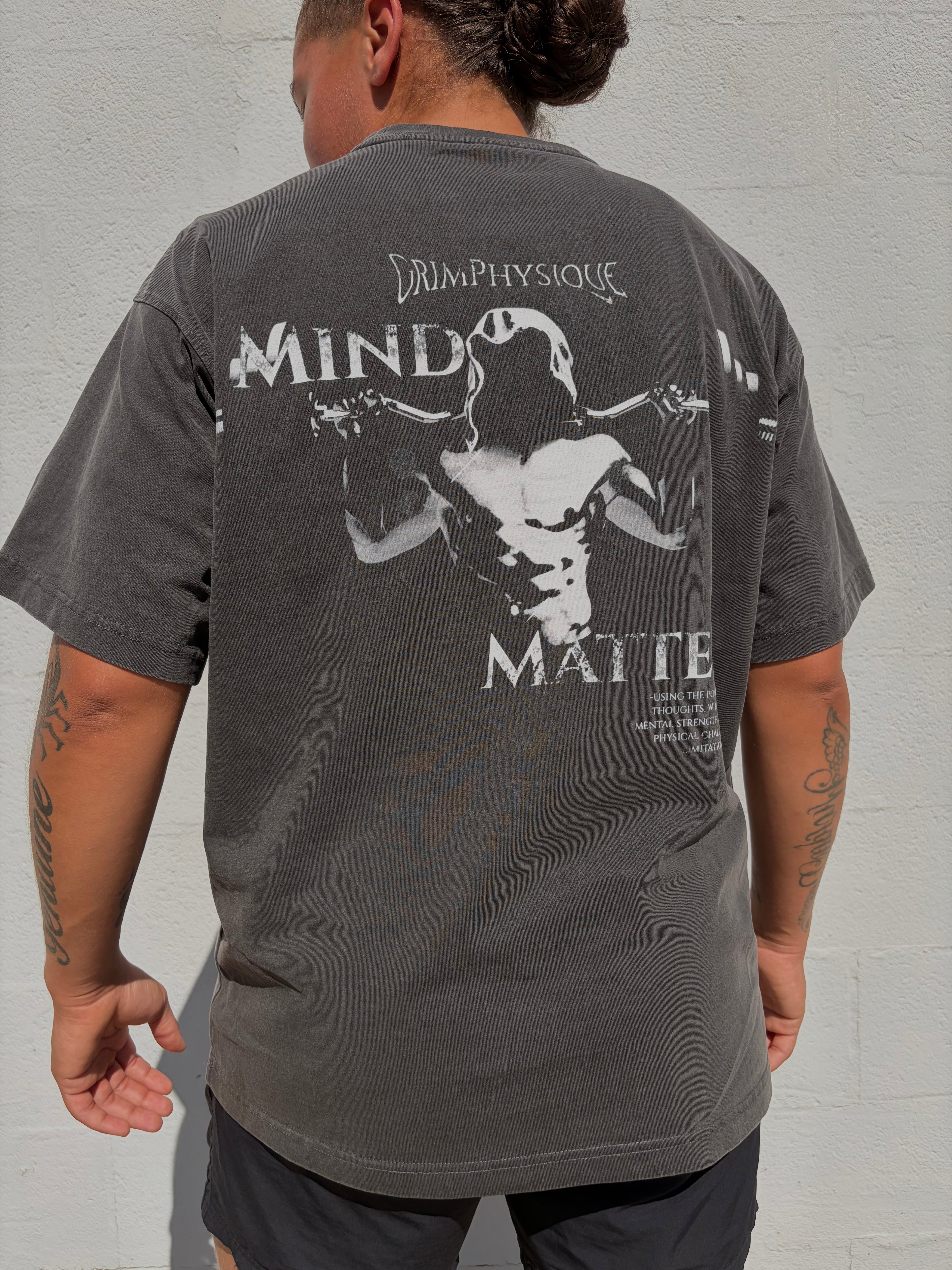 MIND OVER MATTER - 'Ash Grey' Tee