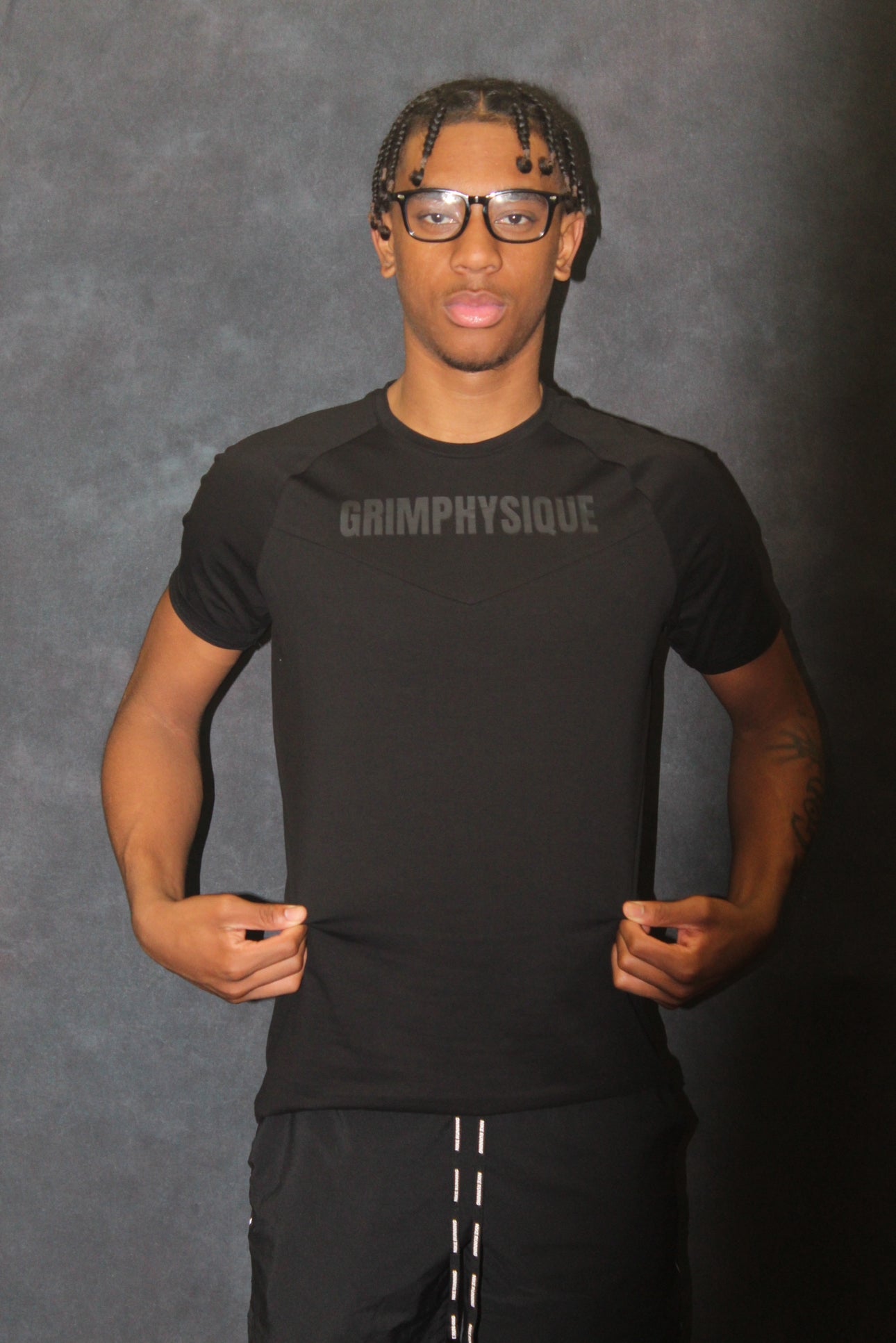 GRIMPHYSIQUE Signature Series Tee - Black Text Edition