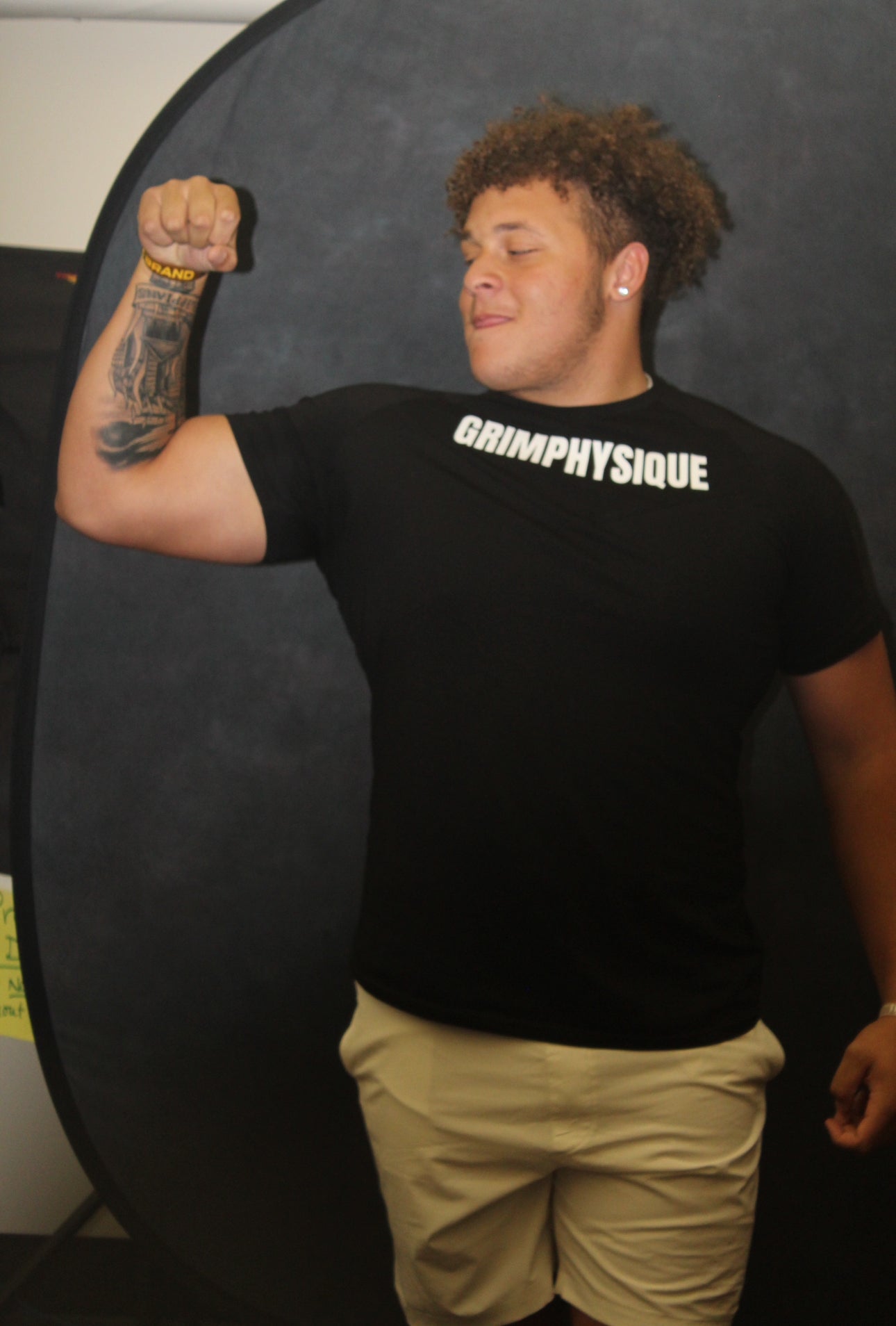 GRIMPHYSIQUE Signature Series Tee - White Text Edition