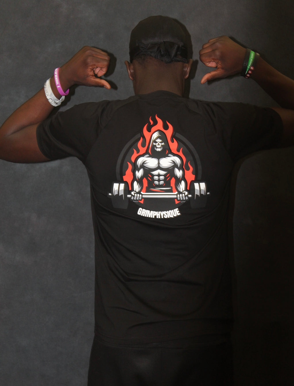 GRIMPHYSIQUE Signature Series Tee - White Text Edition